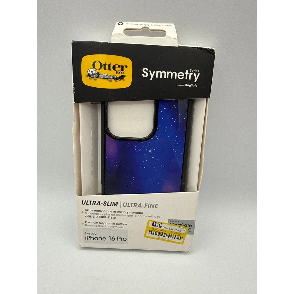 OtterBox Symmetry iPhone 16 Pro Case Blue Purple NIB MagSafe Celestial Stardust
